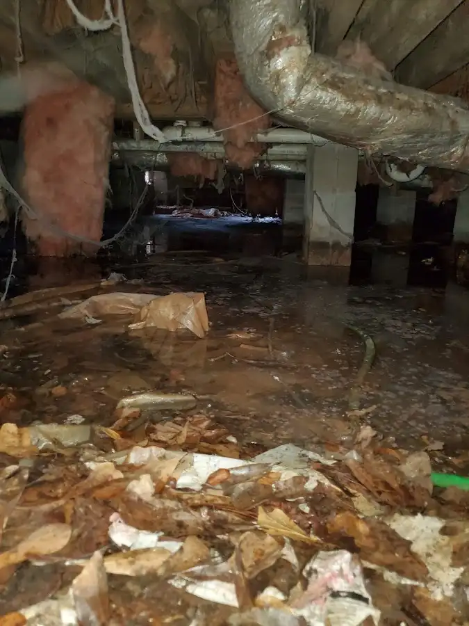 Crawl space flood assessment for Commercial Water Damage Restoration in Burnsville
